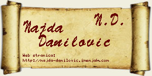 Najda Danilović vizit kartica